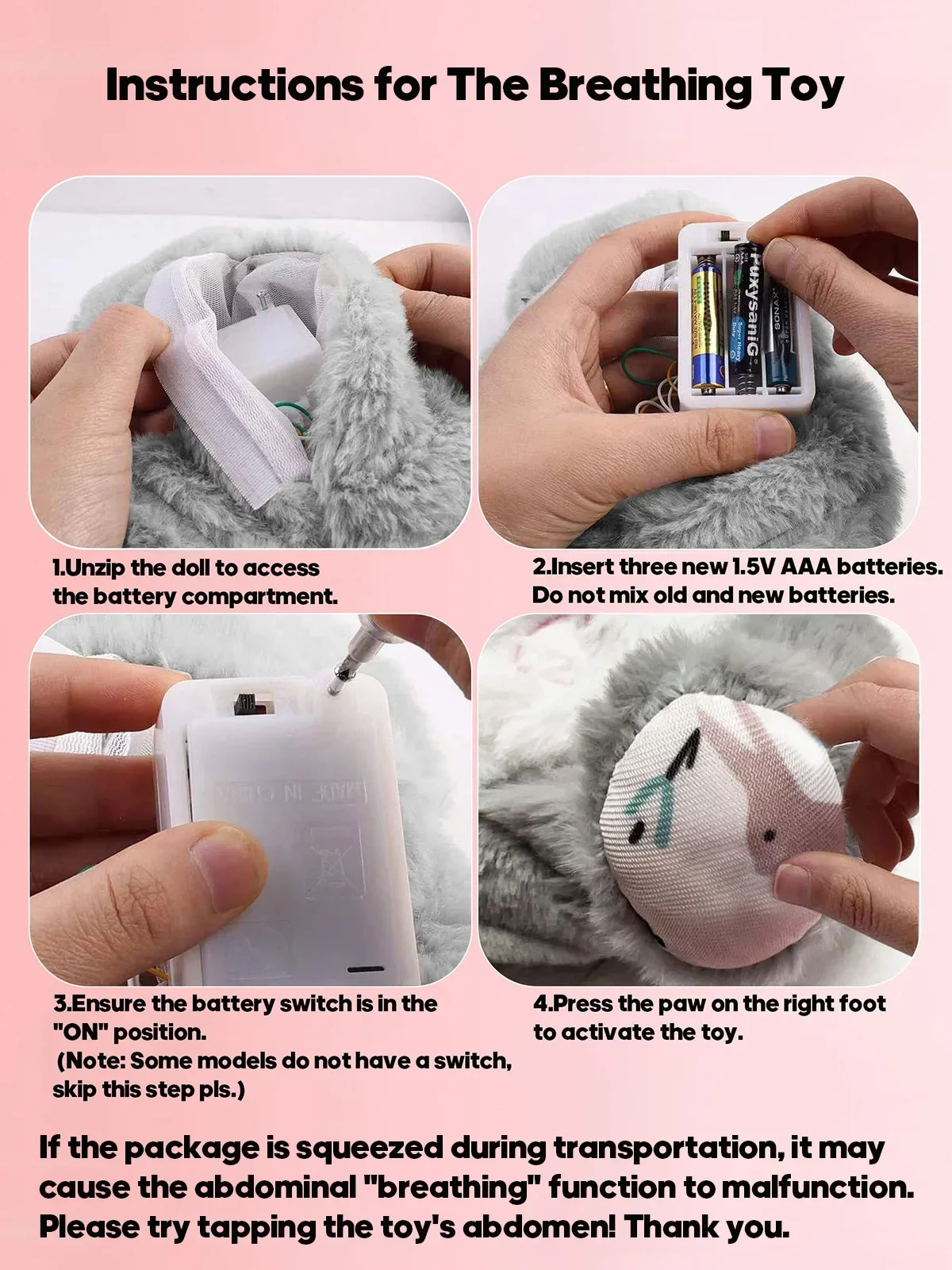 peluche bébé batterie
