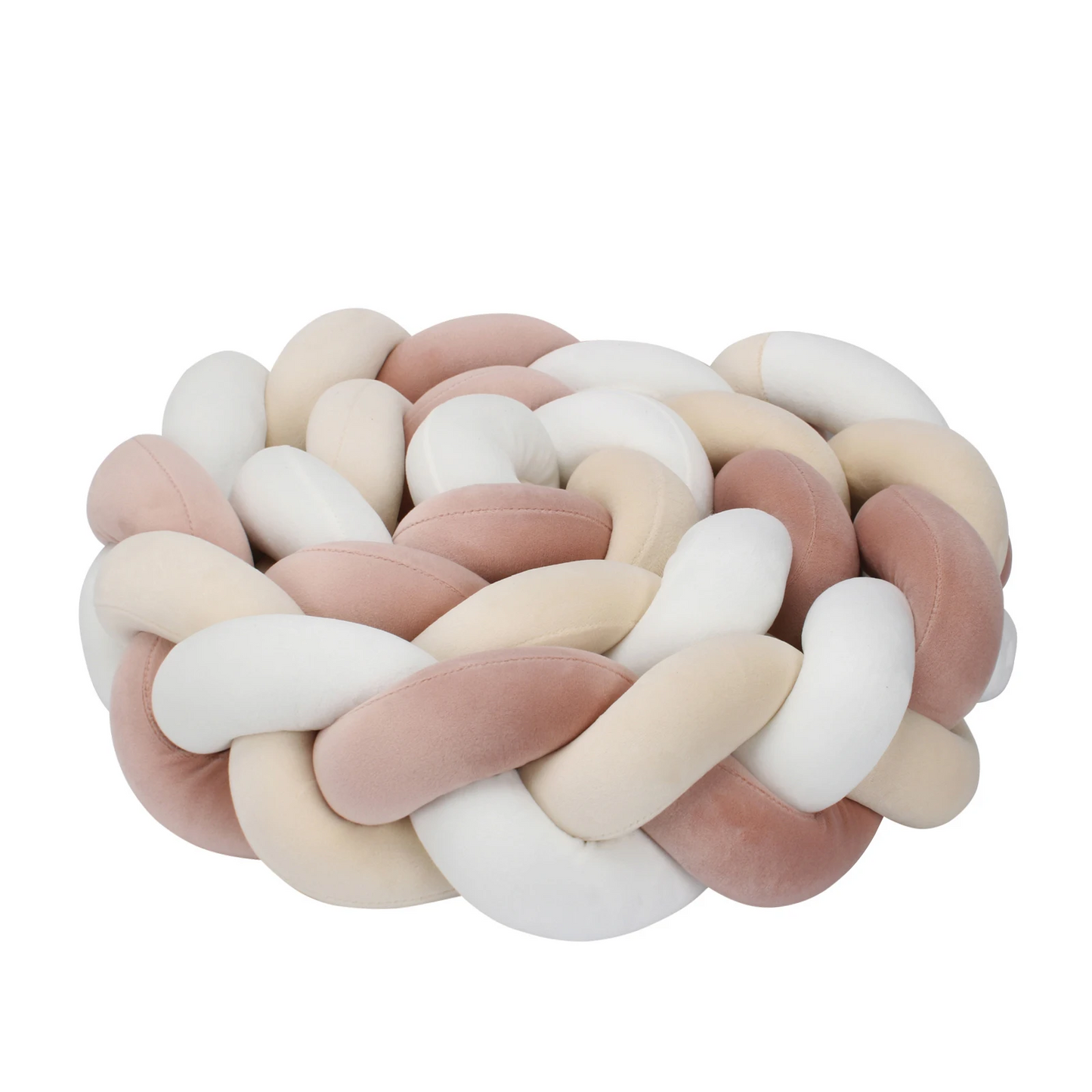 tresse de lit beige rose