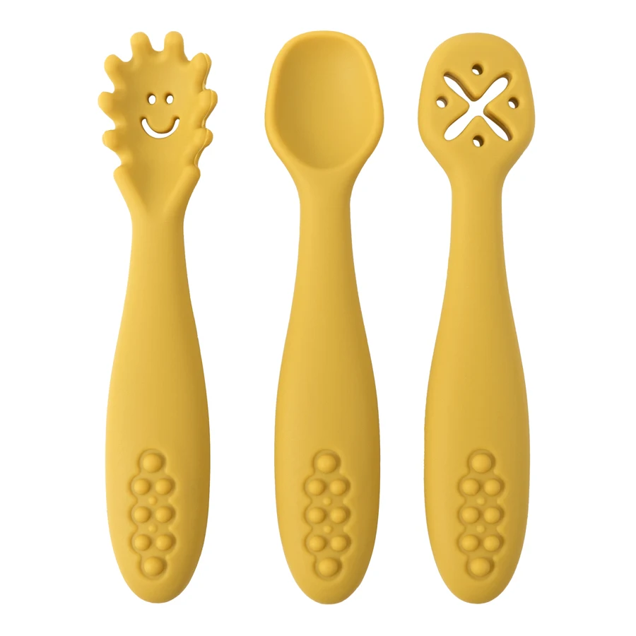 cuillère bébé jaune