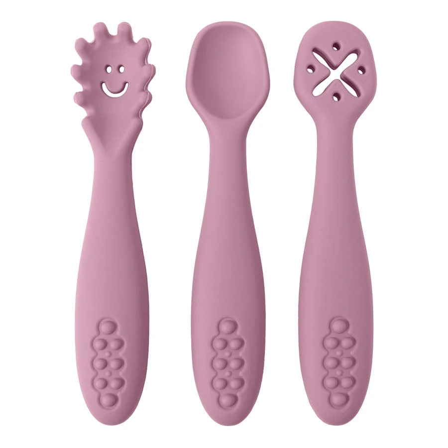 cuillère bébé mauve
