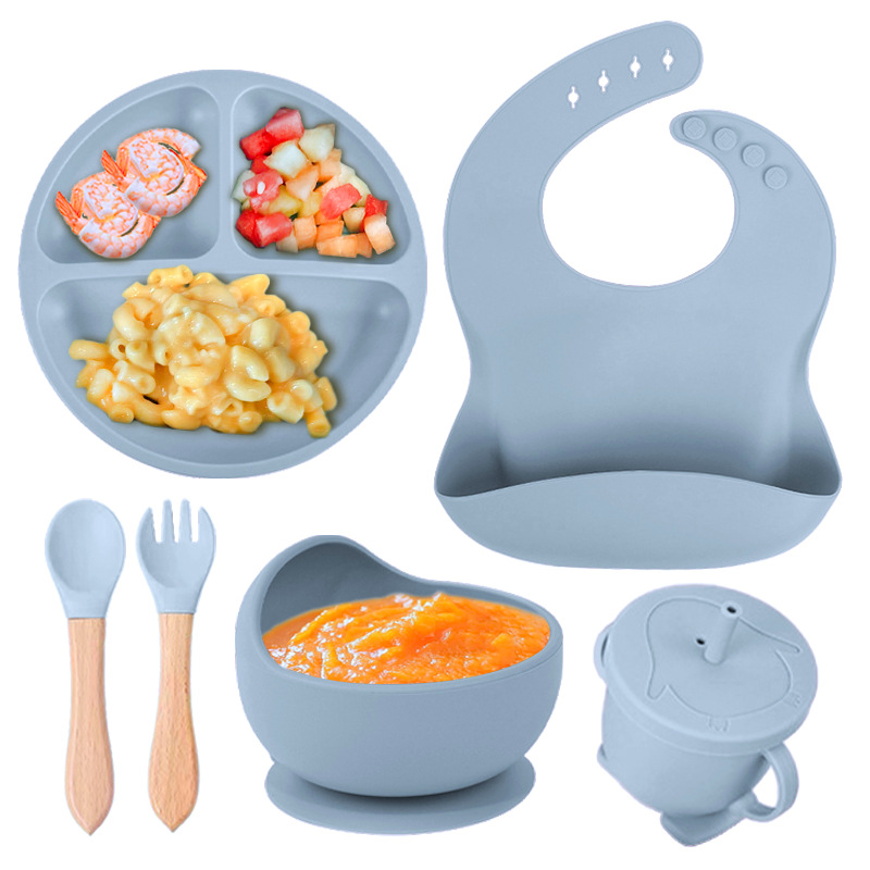 assiette bébé bleu