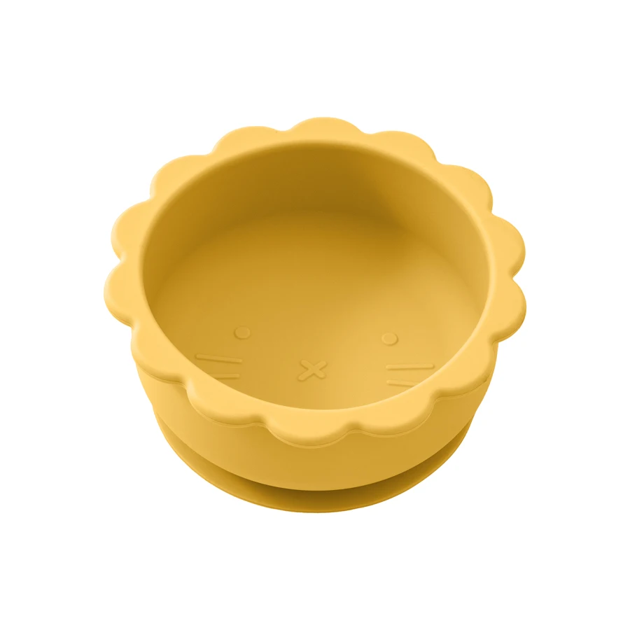 assiette bébé jaune