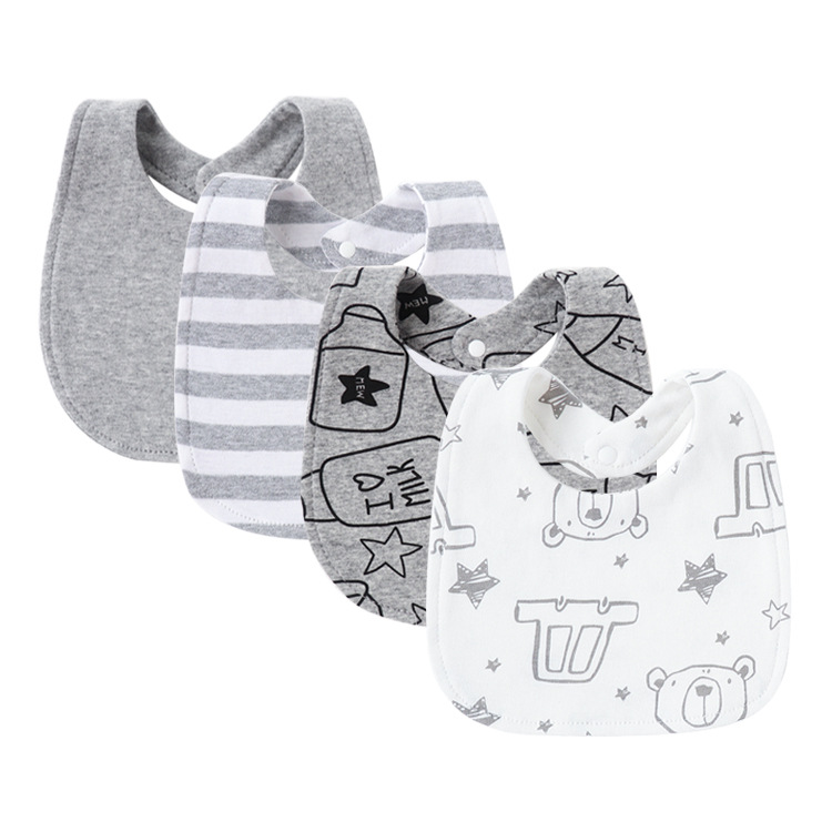 bavoir bébé gris