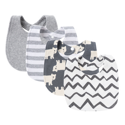 bavoir bébé gris
