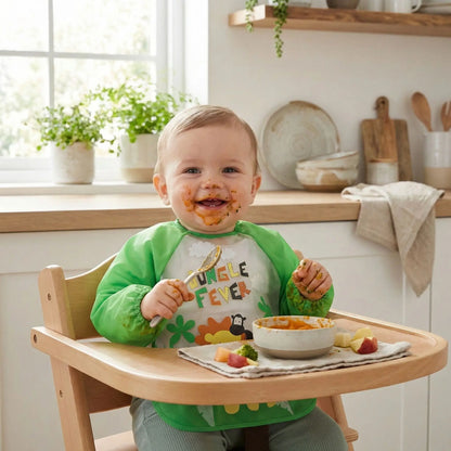 bavoir bébé vert mange