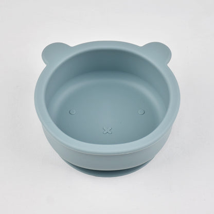 bol en silicone anti chute bébé bleu