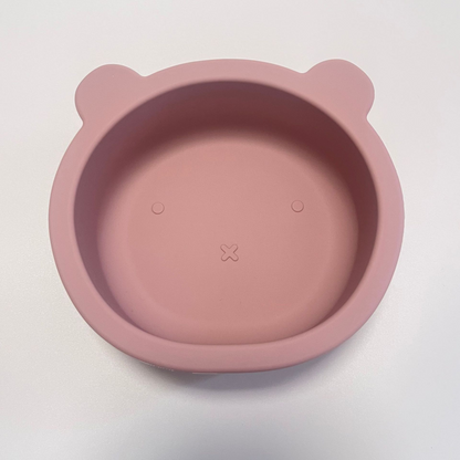 bol en silicone anti chute bébé poupre