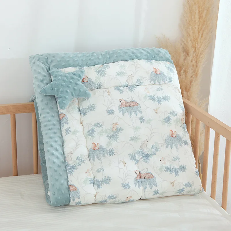 couverture bébé bleu