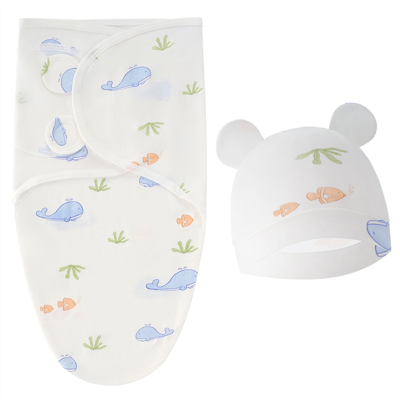 couverture bébé bleu baleine