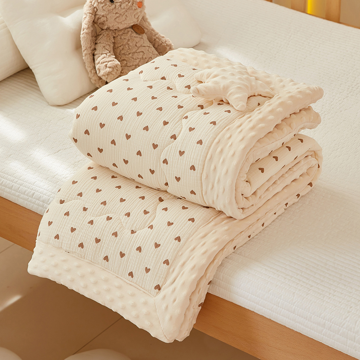 couverture bébé coeur