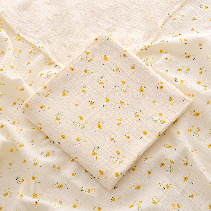 couverture bébé fleur jaune
