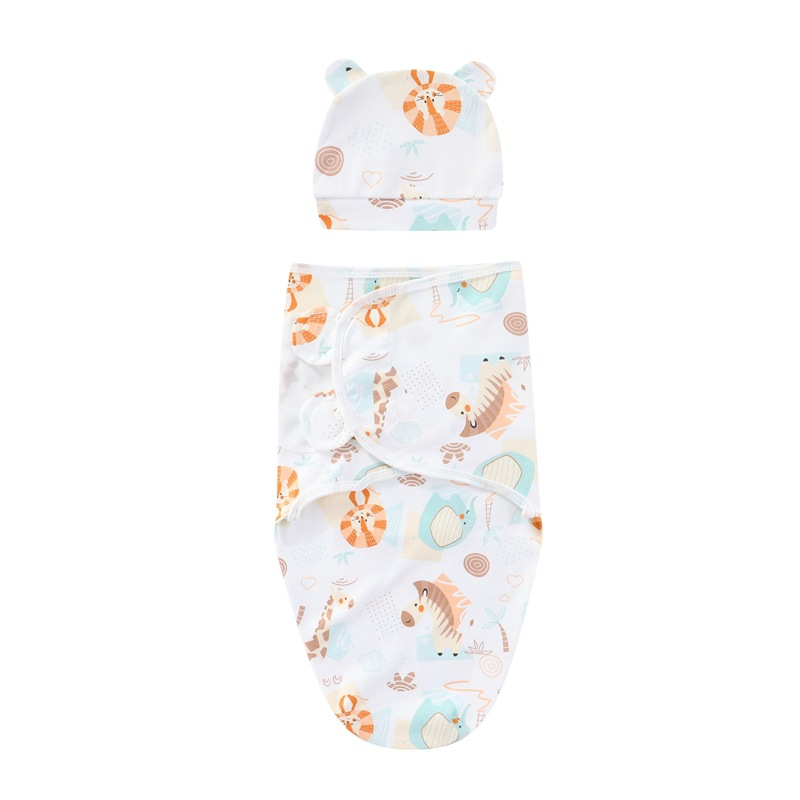 couverture bébé orange lion
