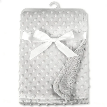 couverture bébé polaire douce gris