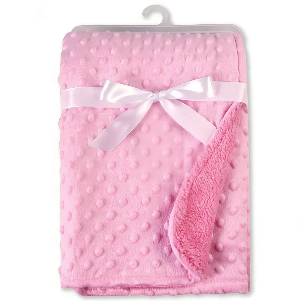couverture bébé polaire douce rose