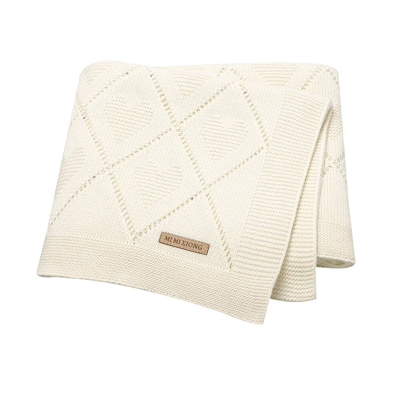 couverture bébé tricot blanc