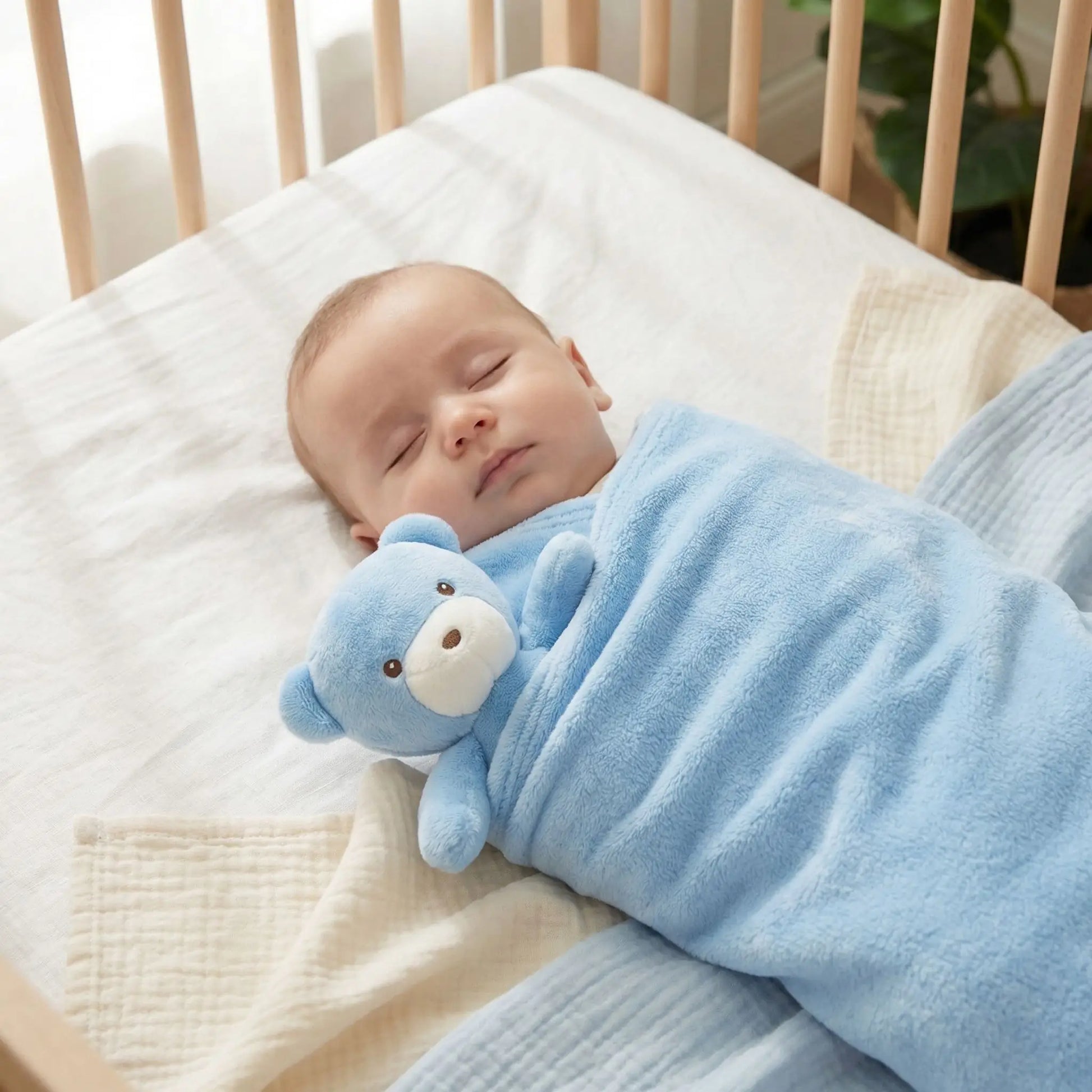 couverture bébé velours bleu dodo