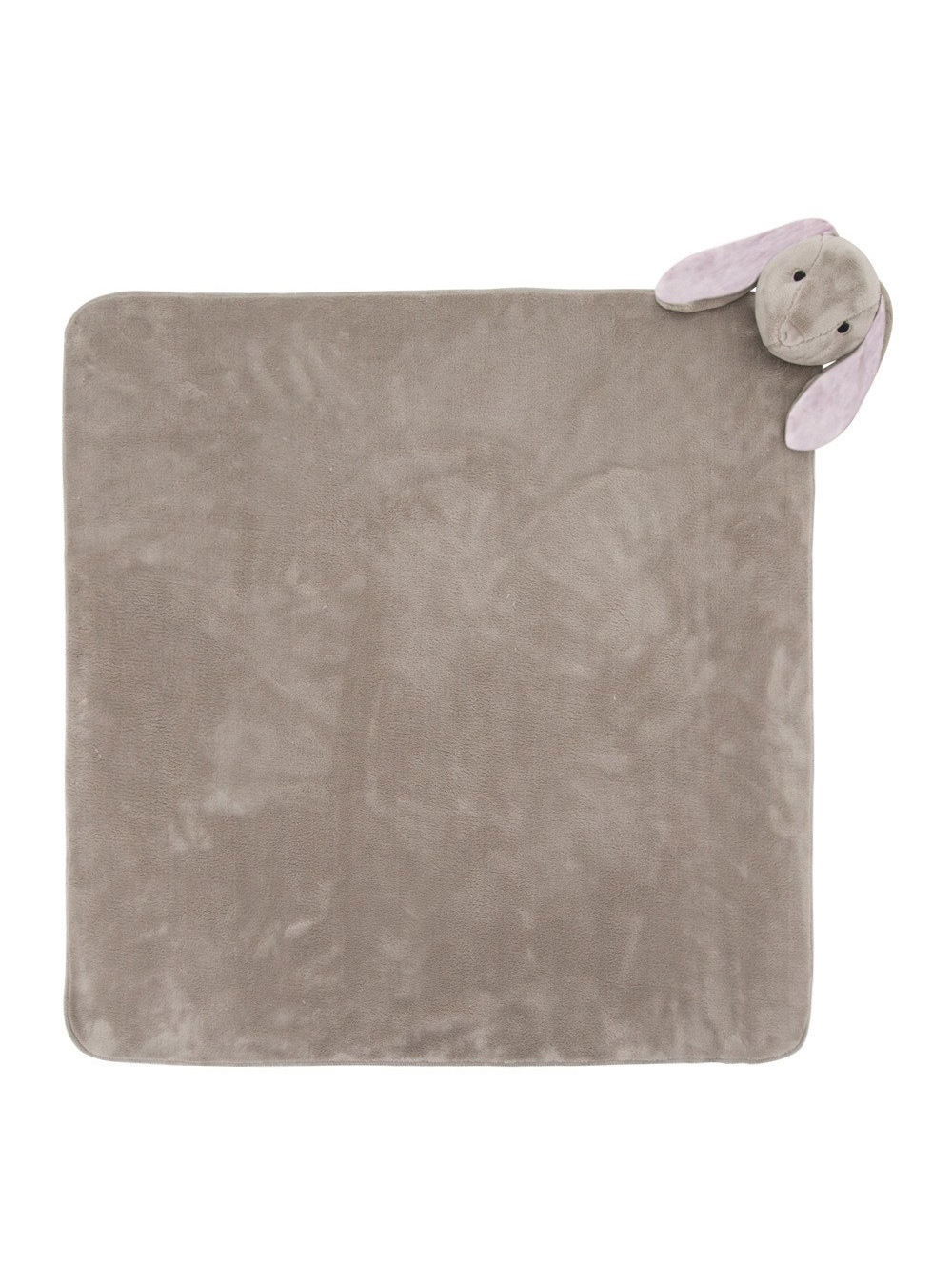 couverture bébé velours brun carré