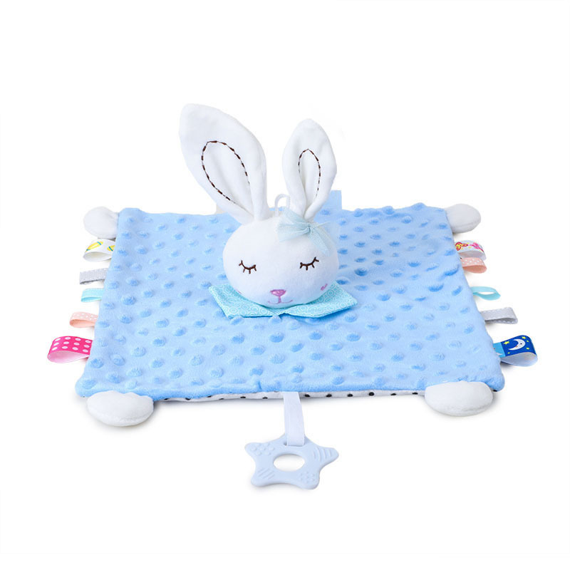 doudou bébé lapin bleu