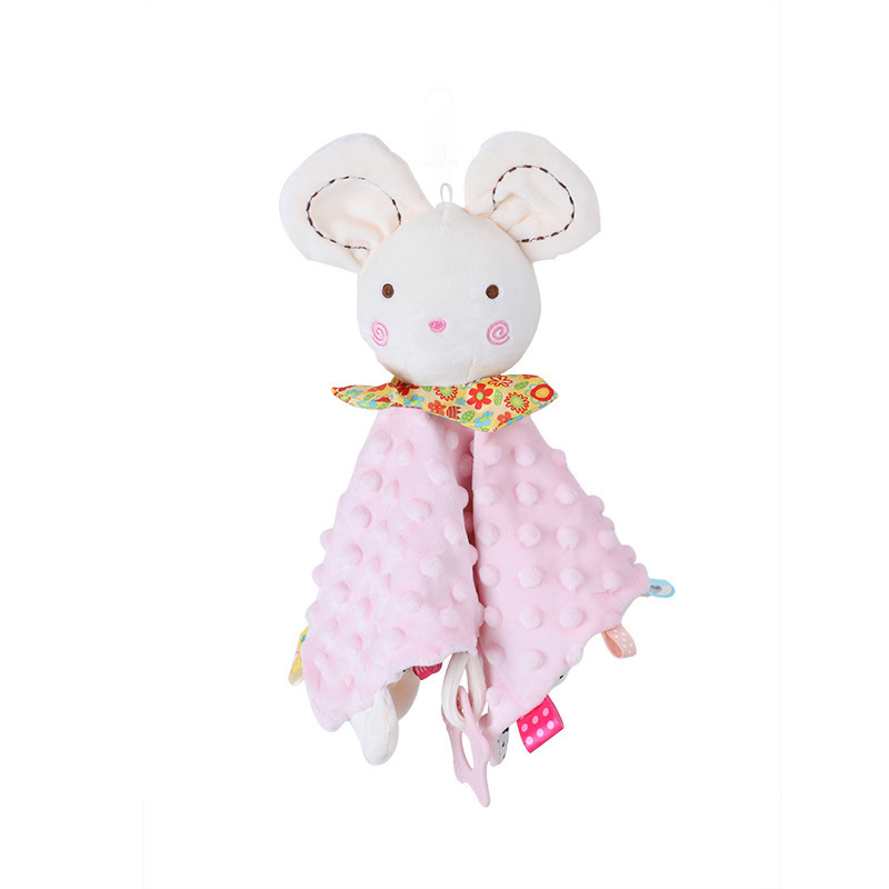 doudou bébé souris rose
