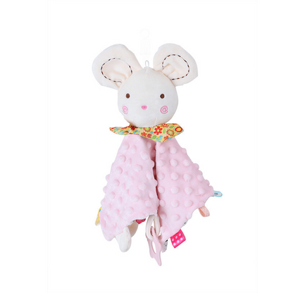 doudou bébé souris rose