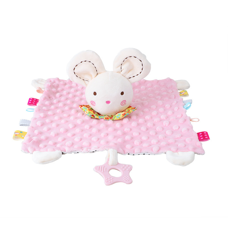 doudou bébé souris rose