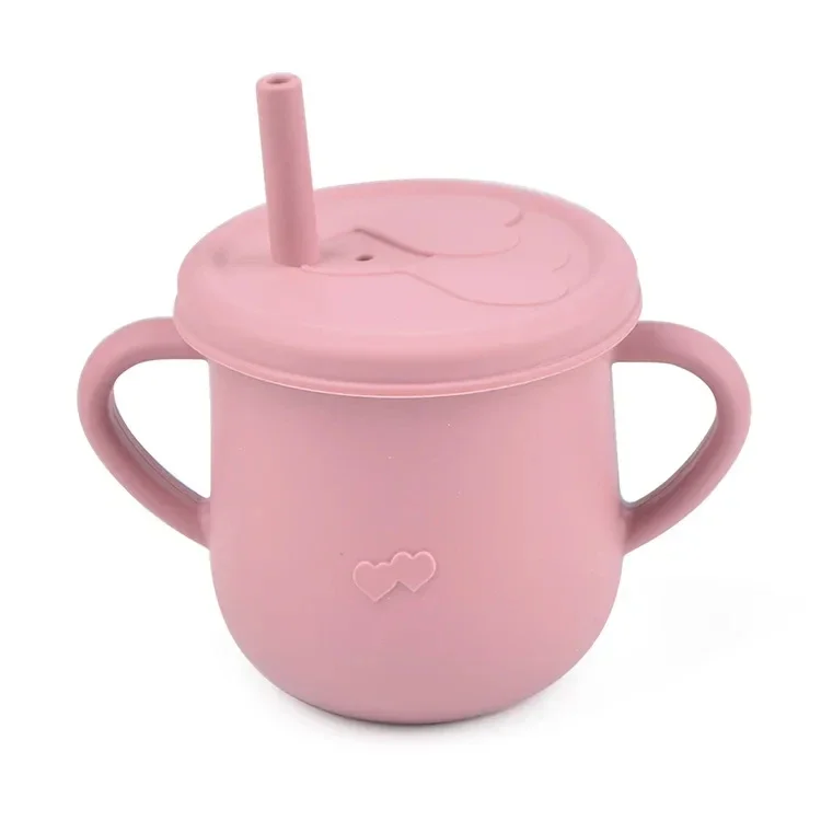 gobelet bébé anti-fuite rose pâle