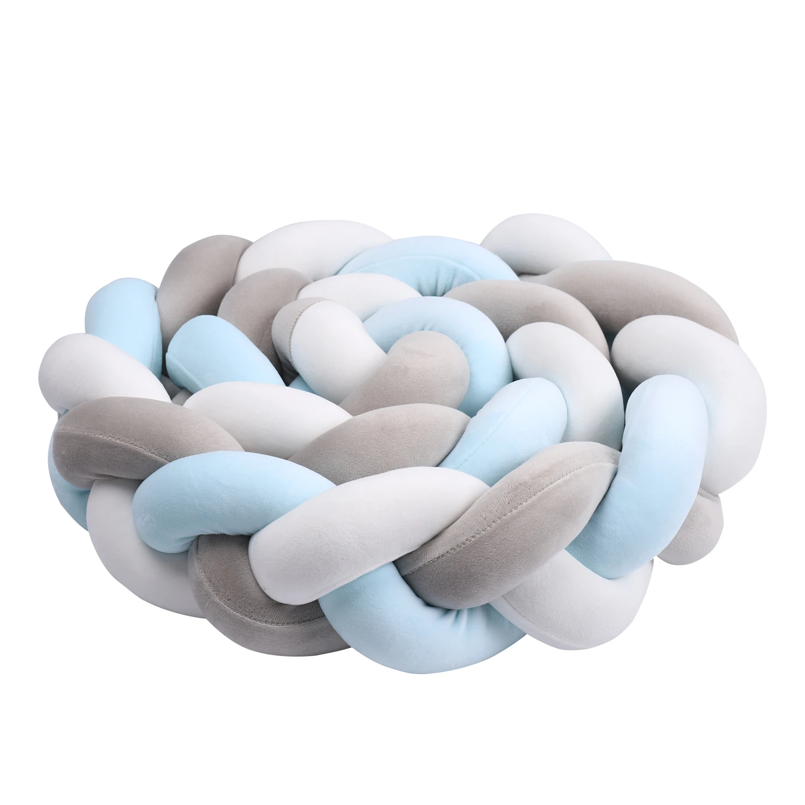 tresse de lit bleu gris