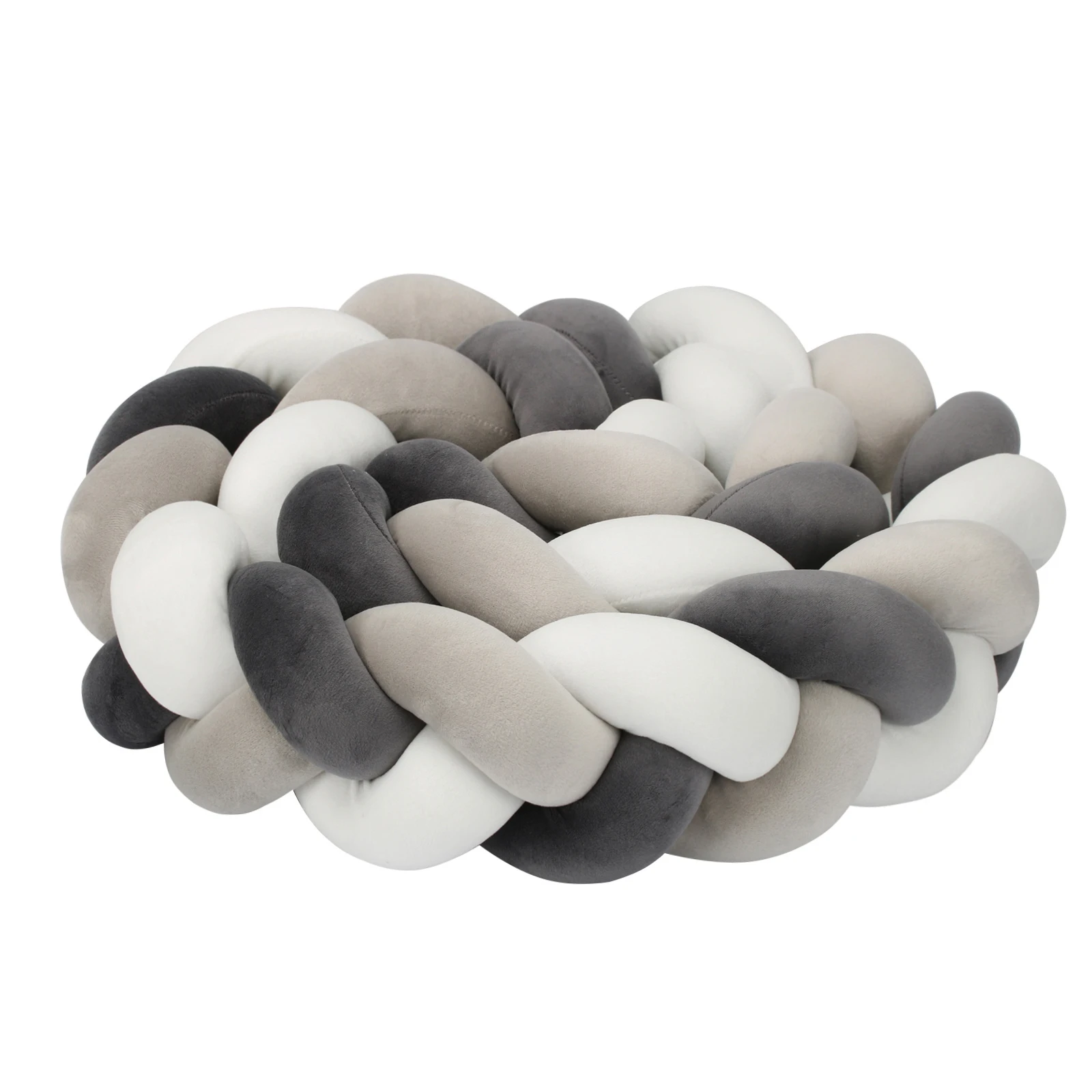 tresse de lit noir gris