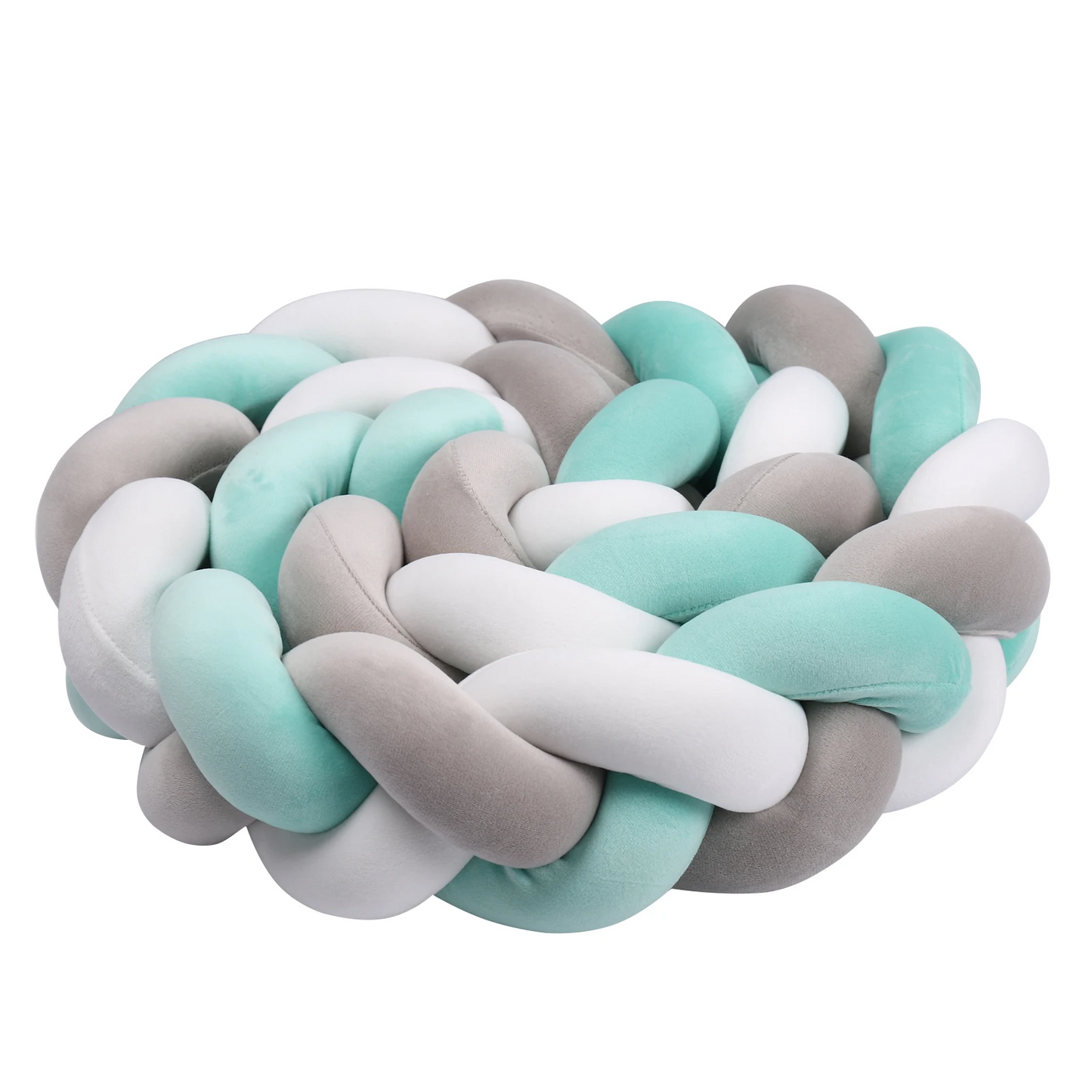tresse de lit turquoise gris