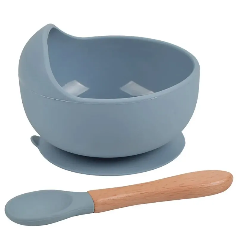 vaisselle bébé bleu foncé