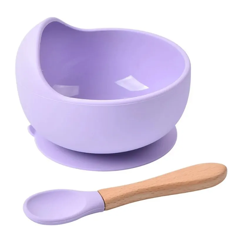 vaisselle bébé lilas
