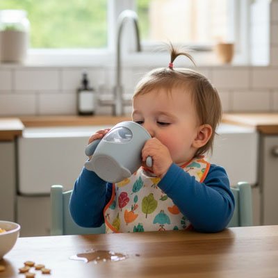 Verre bébé bleu