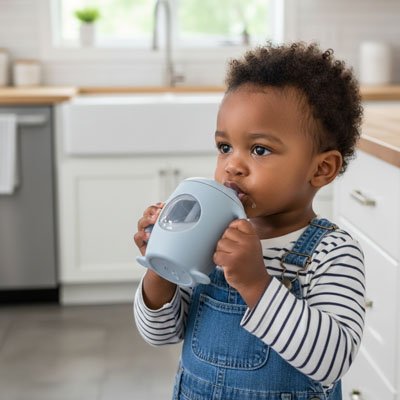 Verre bébé garçon bleu